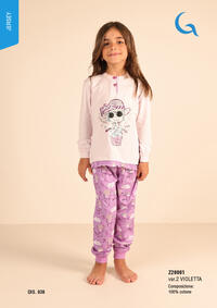 GIRLS' PAJAMAS M/L Z20001 Tellini S.r.l. Wholesale Clothing